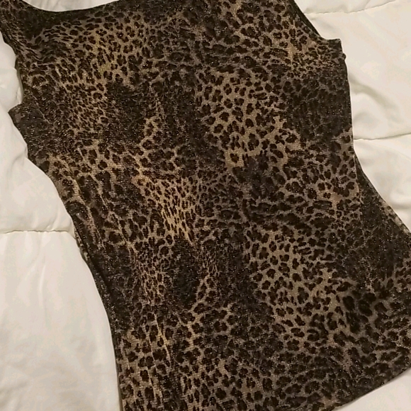 Ladies Chicos Sz 2 Animal Print Shell, Gently Worn - Picture 2 of 3